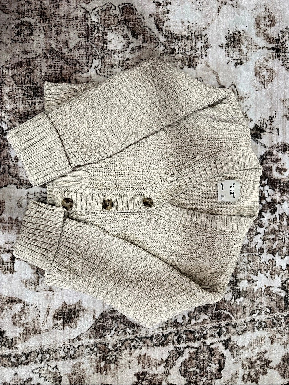 Abercrombie Cream Button-Front Cardigan Like New
